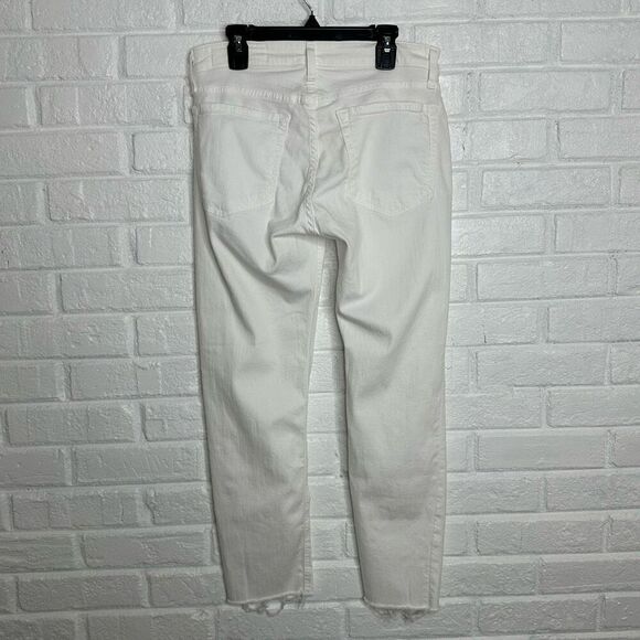 Rag & Bone Dre Low Rise Ankle Slim Boyfriend Jeans White Distressed size 26 - Picture 5 of 7